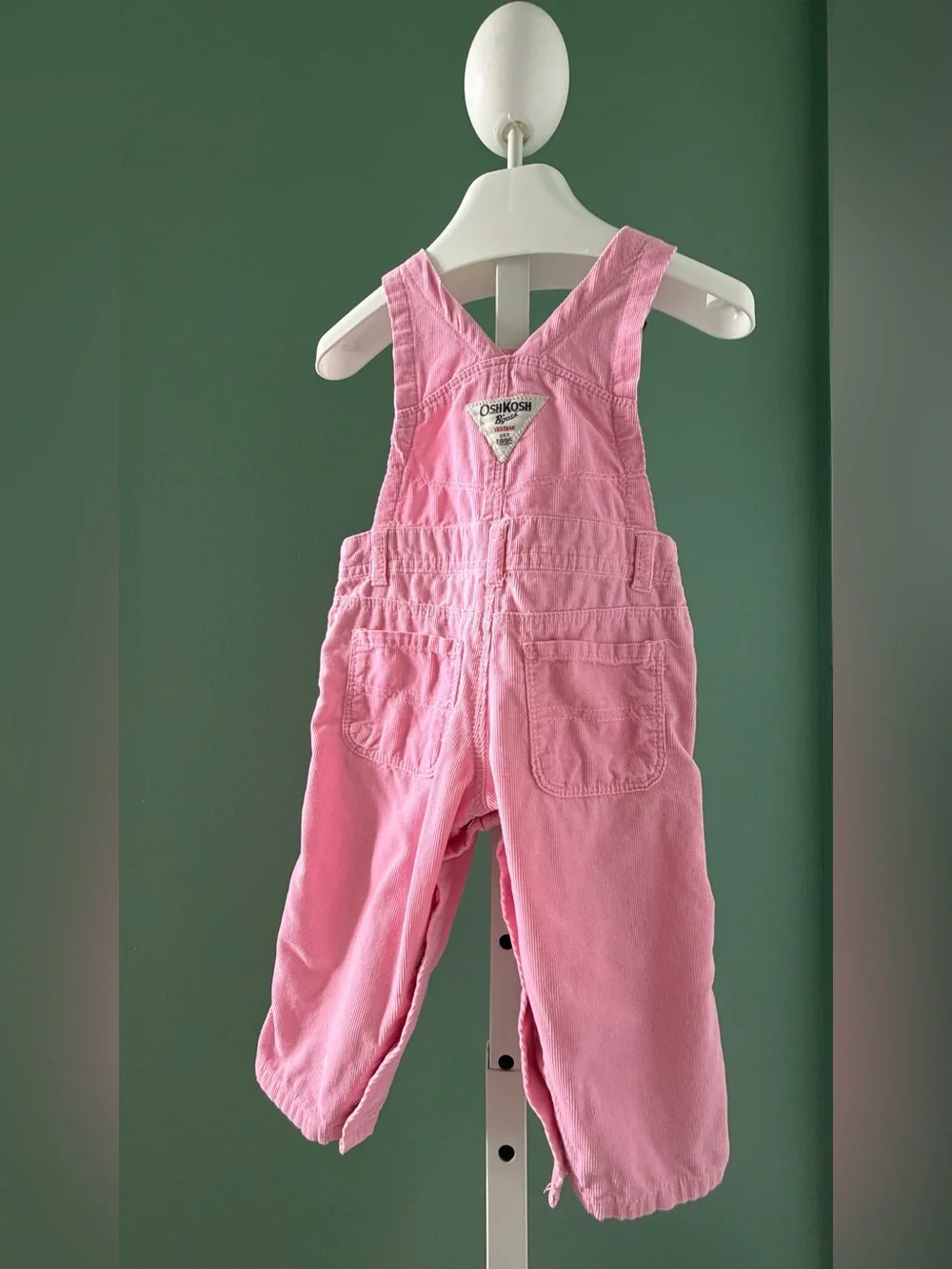 OshKosh B'gosh Light Pink Corduroy Overalls with Front Pocket